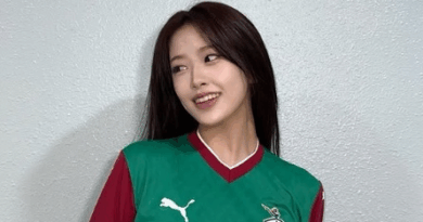 Kpop star An Yujin makes ceremonial kick at Daejeon Hana Citizen match
