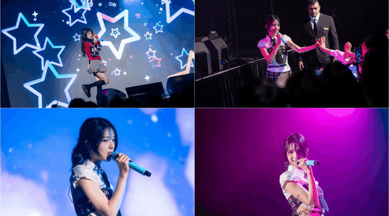Gyubin performs live at her first fan concert in Macau showcasing Kpop talent