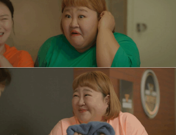 Hong Yunhwa provides comic relief as Park Dulhee in KBS2 TV drama 24Hour Fitness Club