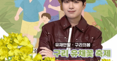 KPop star 이찬원 performs at Guri Rape Flower Festival among blooming yellow fields