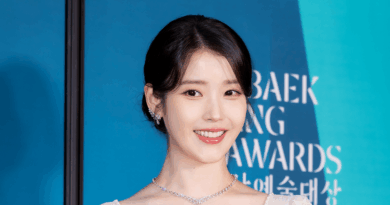 IU at Baeksang Arts Awards red carpet at COEX D Hall with Gucci dress