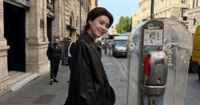 Jang Do yeon shows her chic androgynous look in a black leather jacket in Europe