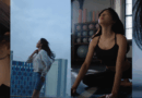 jeon jihyun wearing andar jetfly shoes and activewear in running campaign