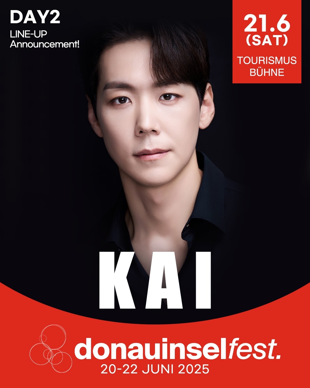 Kai delivers a captivating performance on the international music stage at Donauinselfest