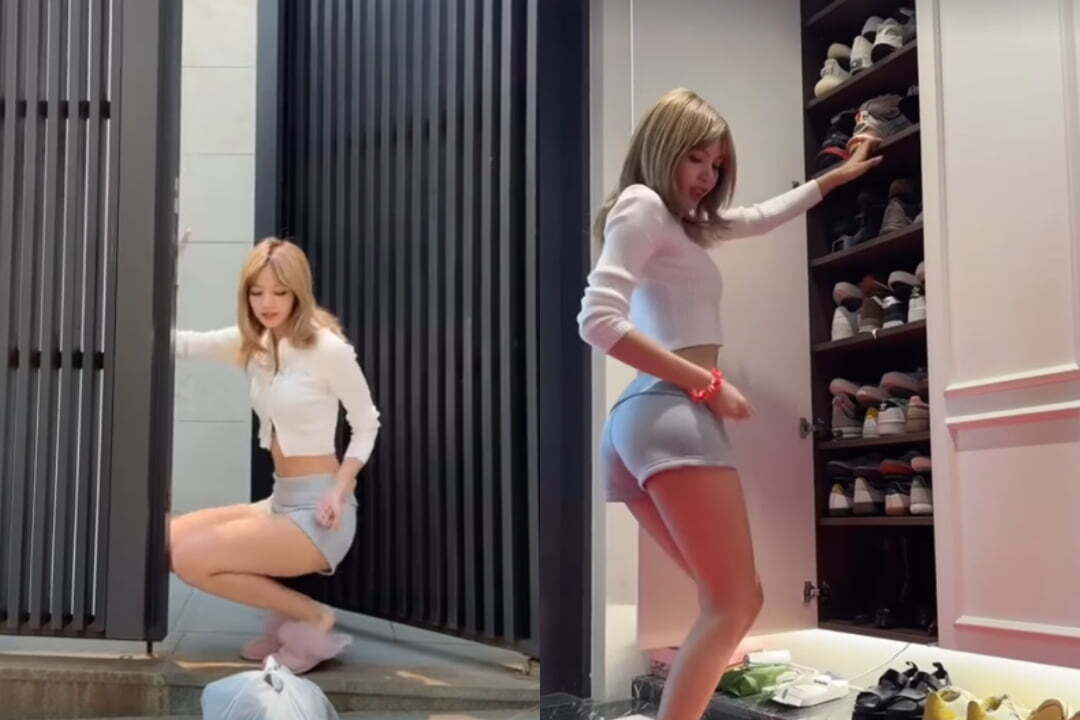 Lisa from BLACKPINK showcases dance and lifestyle in creative video.