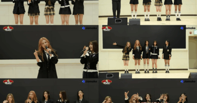 Kpop group ODD YOUTH performs at Daedong Taxation High School in variety show
