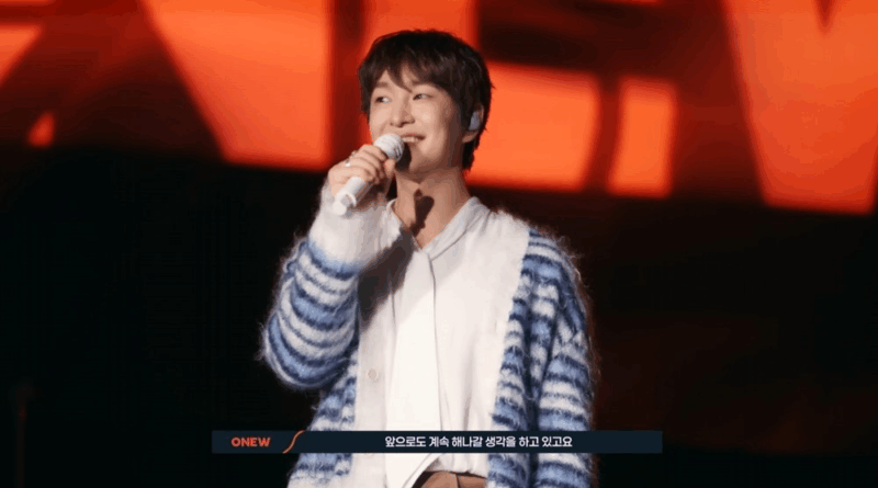 Onew connects with fans during his 2025 Onew the Live Connection concert tour