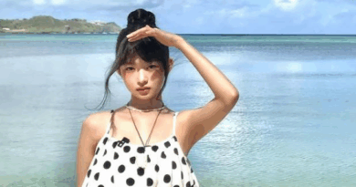 Ray showcases summer beach fashion in Guam with effortless chic look