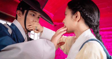 Scene from the Matchmakers SBS drama showing romantic tension between leads