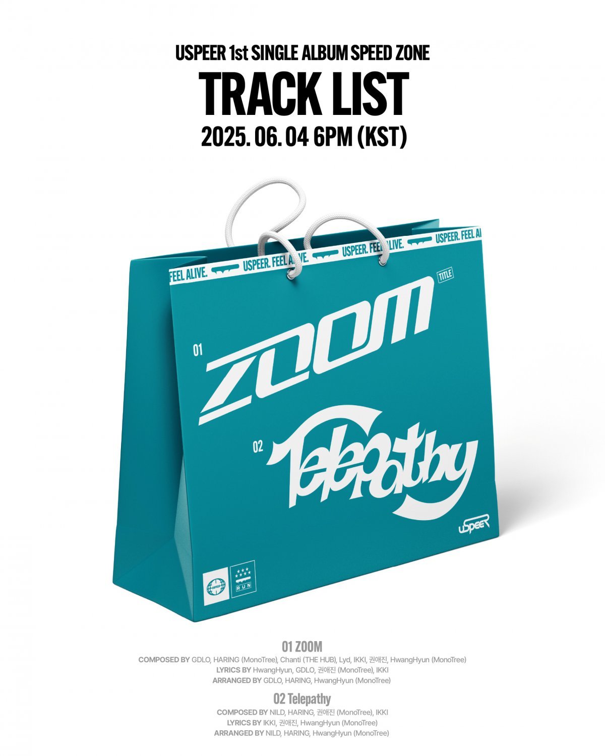 Debut of K-pop group USPEER with their album SPEED ZONE featuring title track ZOOM