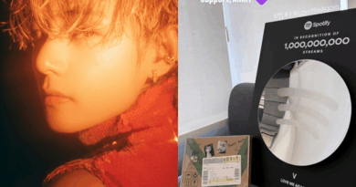 BTS V celebrates 1 billion streams on Spotify with Love Me Again