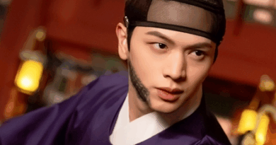Yook Sungjae stands with mystical crescent blade in SBS drama Gwigung