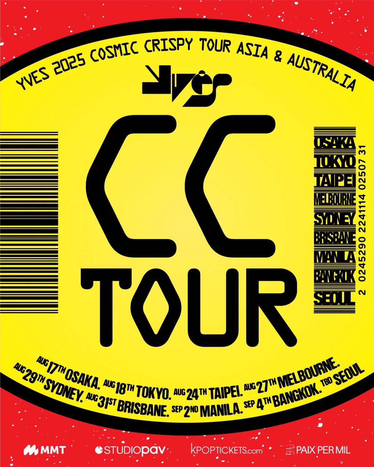 Yves kickoff Asia and Australia Tour August performing in nine cities