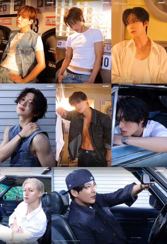 ATEEZ reveals album photos exhibiting refreshing and mature visuals for GOLDEN HOUR Part 3