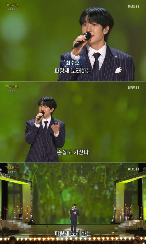 Choi Su Ho's rendition on KBS1 Gayo Stage showcasing vibrant and engaging performance