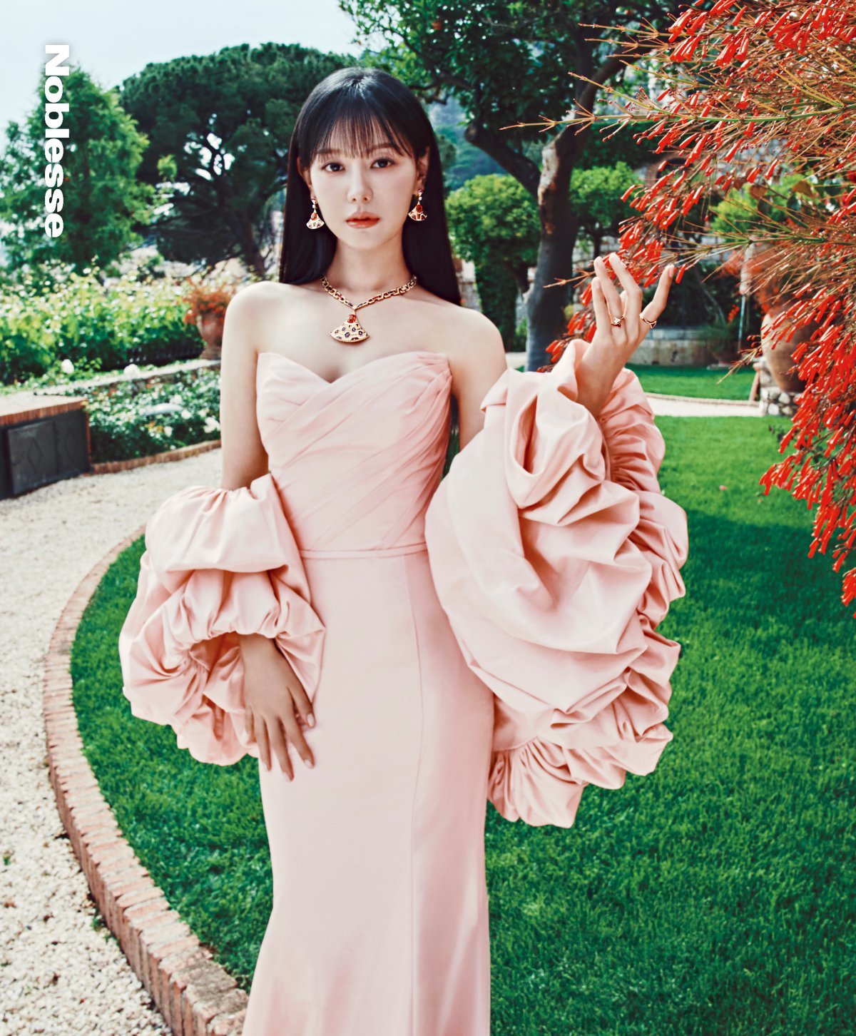 Captivating Sicilian elegance with Kim Ji-won in Noblesse magazine