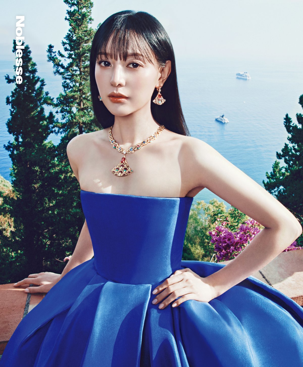 Kim Ji-won's unique aura in Noblesse July shoot in Sicily