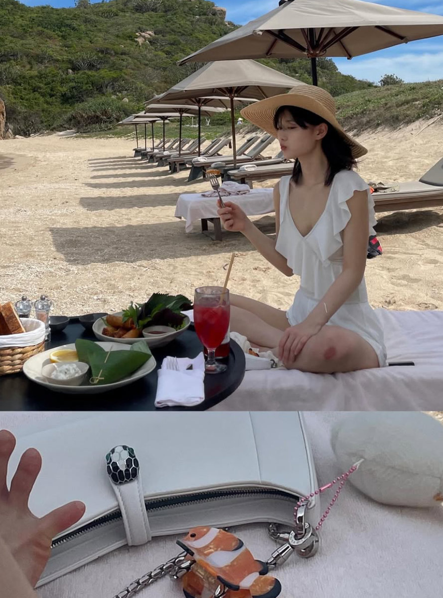 Kim Yoo-jung shares Vietnam vacation photos wearing chic resort and swimwear