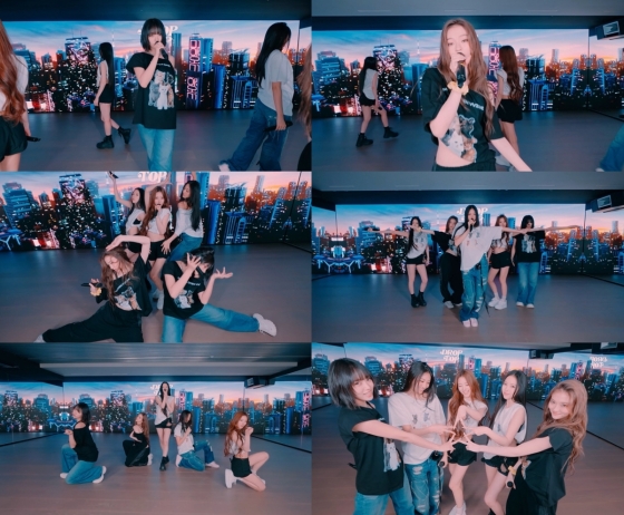 MEOVV captivates global fans with DROP TOP dance practice.