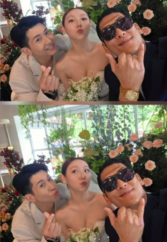 Min from Kpop group Miss A celebrates her wedding day with friends and family