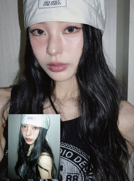 Dancer NO:ZE showcases a bold and trendy makeup look on social media