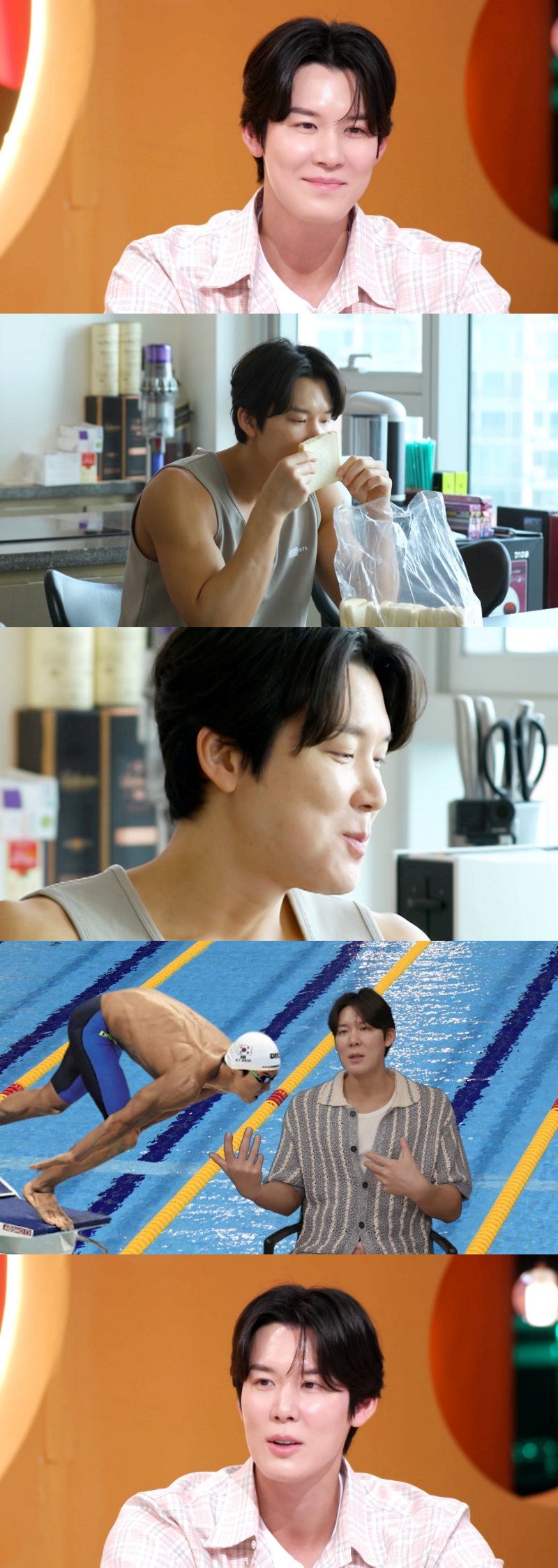 Park Tae-hwan enjoying his new role at Fun-Staurant showcasing his love for bread.