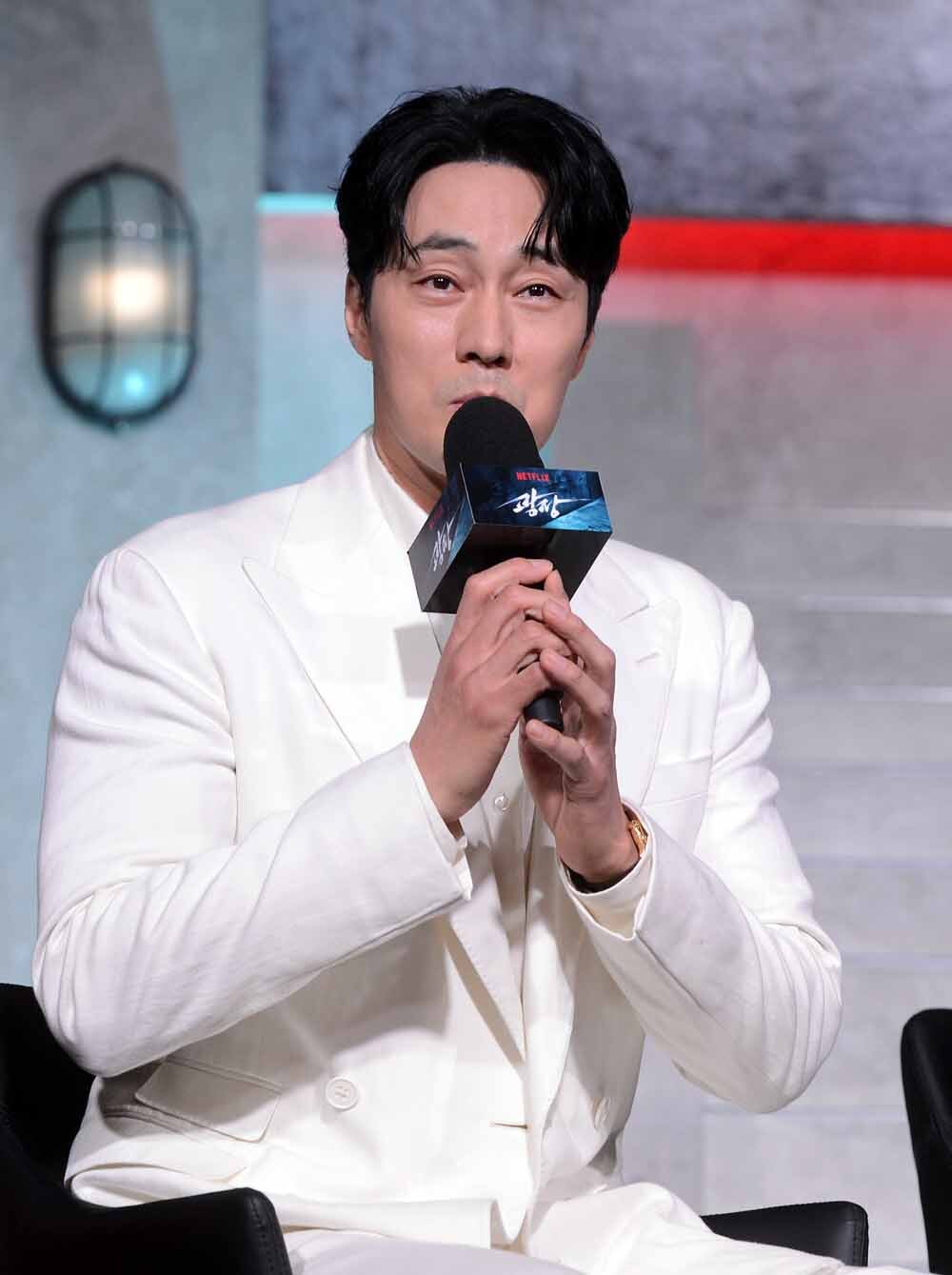 So Ji-sub at the Netflix Gwangjang press conference in Seoul