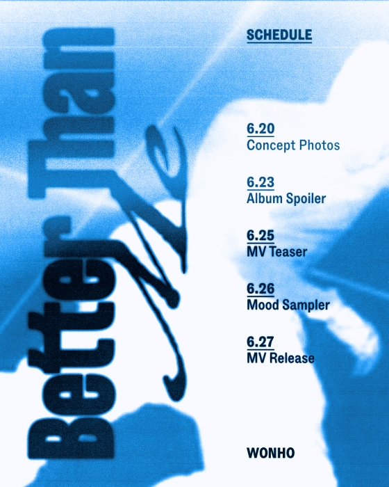 Anticipation builds as WONHO reveals the release plan for his new song Better Than Me